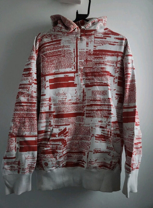 FW04 Supreme FBI Hooded Sweatshirt Pullover Hoodie Large Vintage 2007 Red White