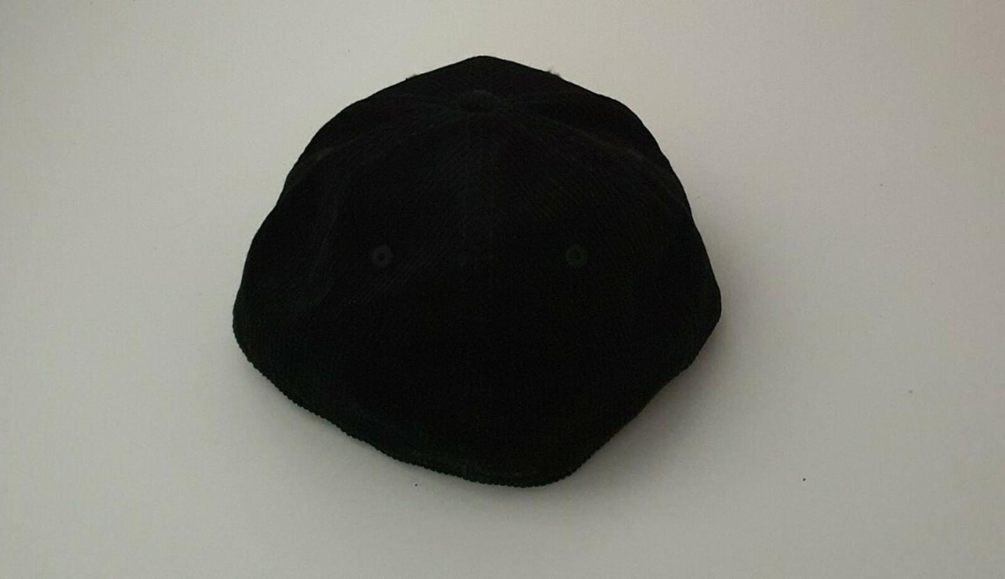 FW15 Supreme Box Logo 59Fifty New Era Corduroy Black hat Size 7 1/2