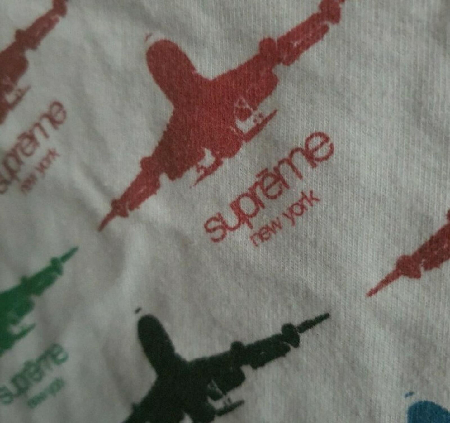 FW15 Supreme Planes Tee White Size M