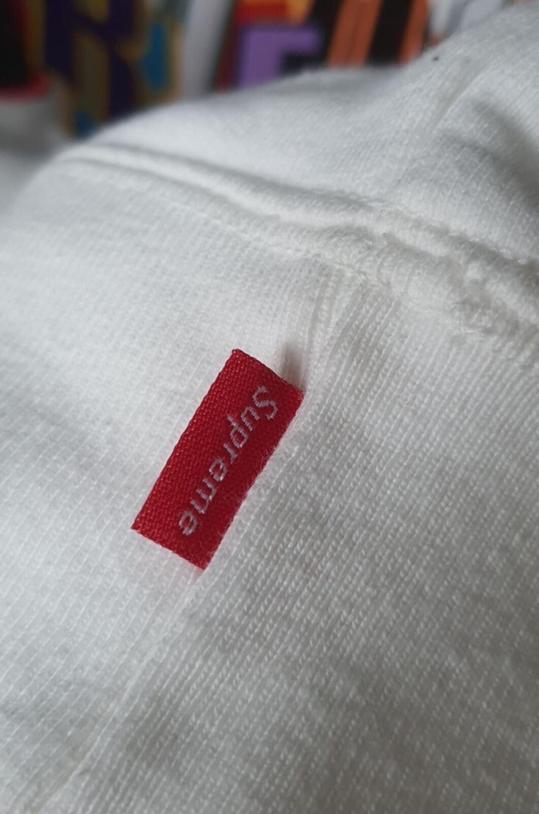 SS21 Supreme Stacked Crewneck Size M Medium white sweatshirt Jumper