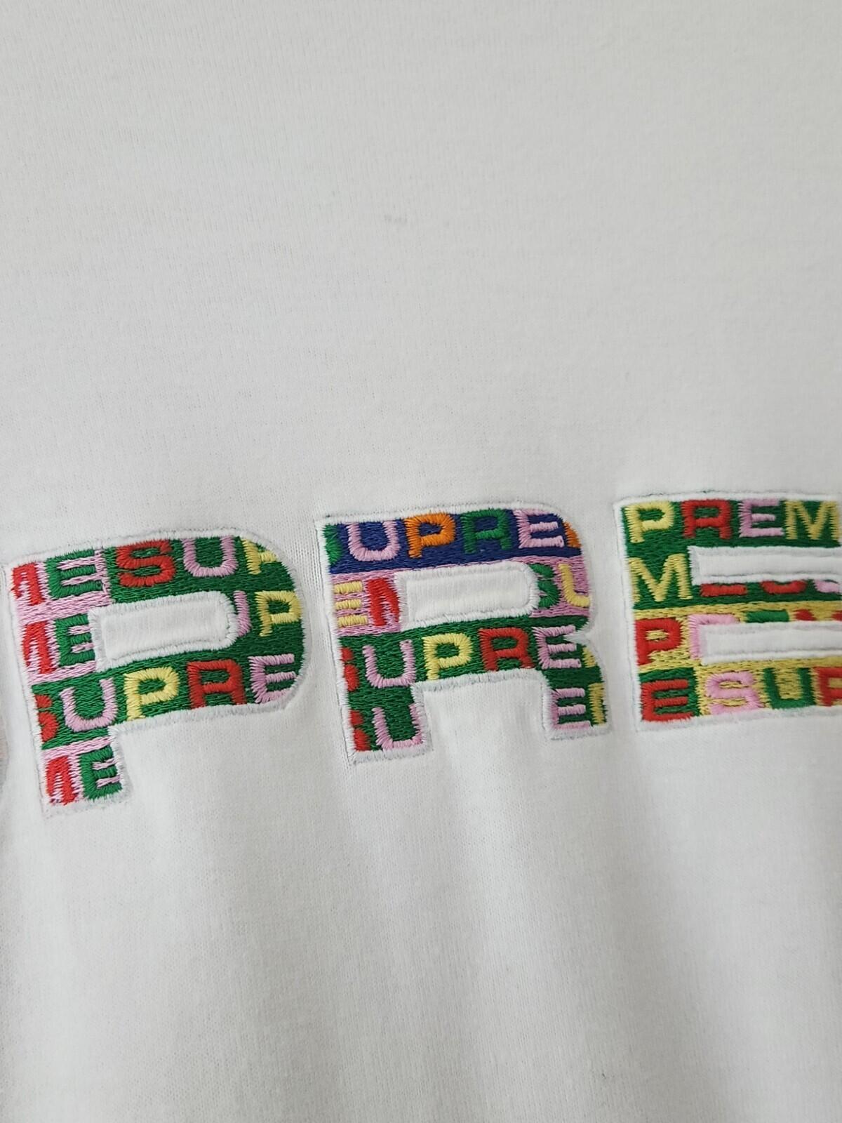 SS20 Supreme Meta logo White Longsleeve top size L large L/S T-shirt tee