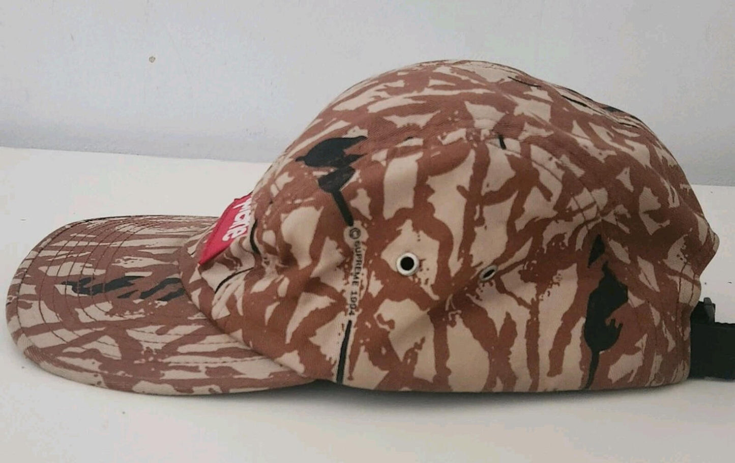SS13 Supreme Reed Camo Camp Cap 2013 Vintage Hat Red Box Logo Camo Camouflage