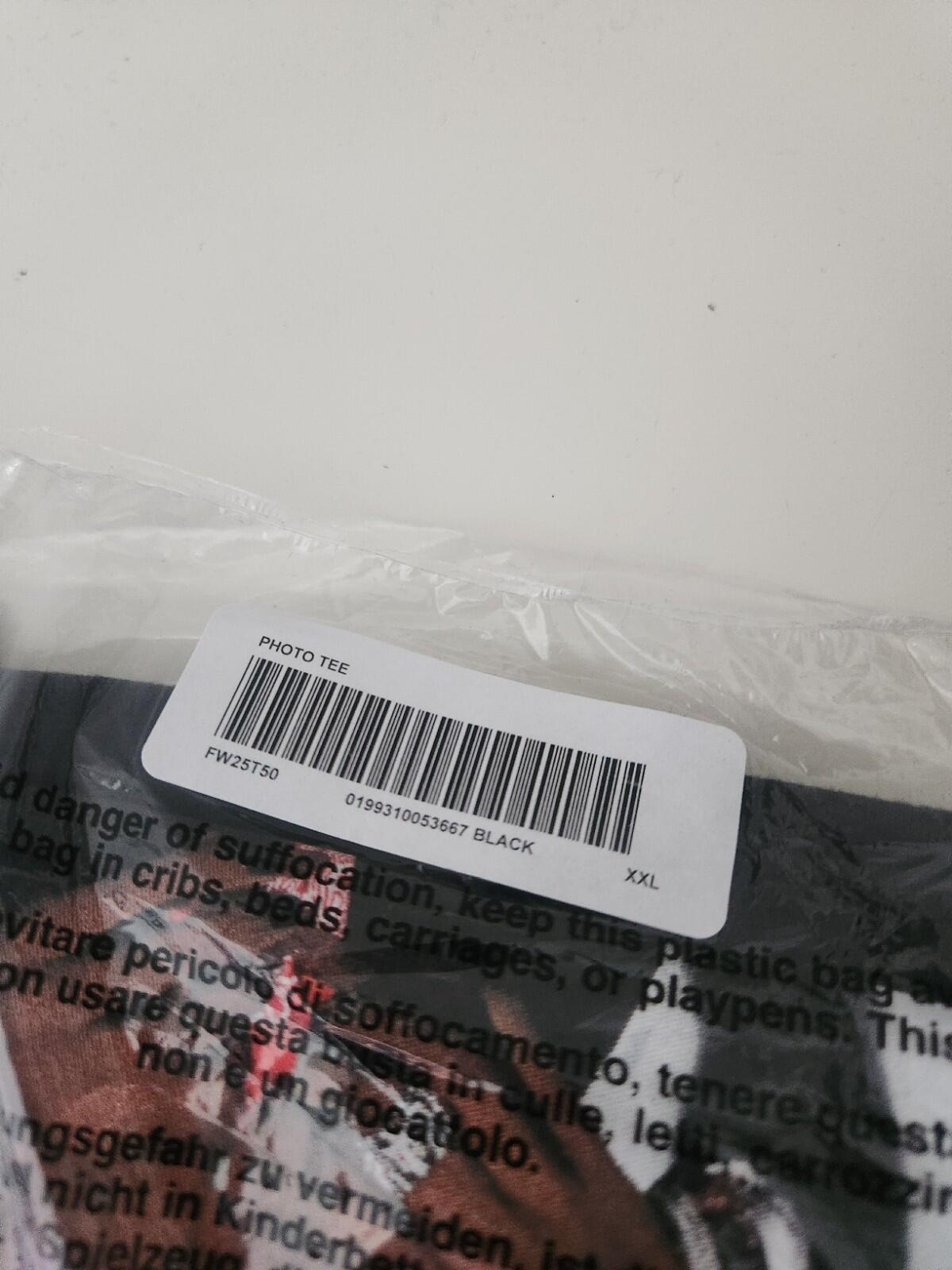 FW25 Supreme Playboy Carti Photo Tee Black Size XXL