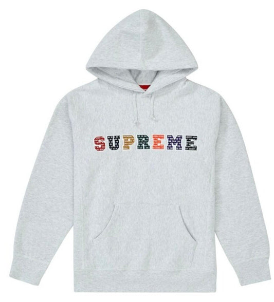 FW19 Supreme The Most Sudadera con capucha Gris jaspeado Talla M