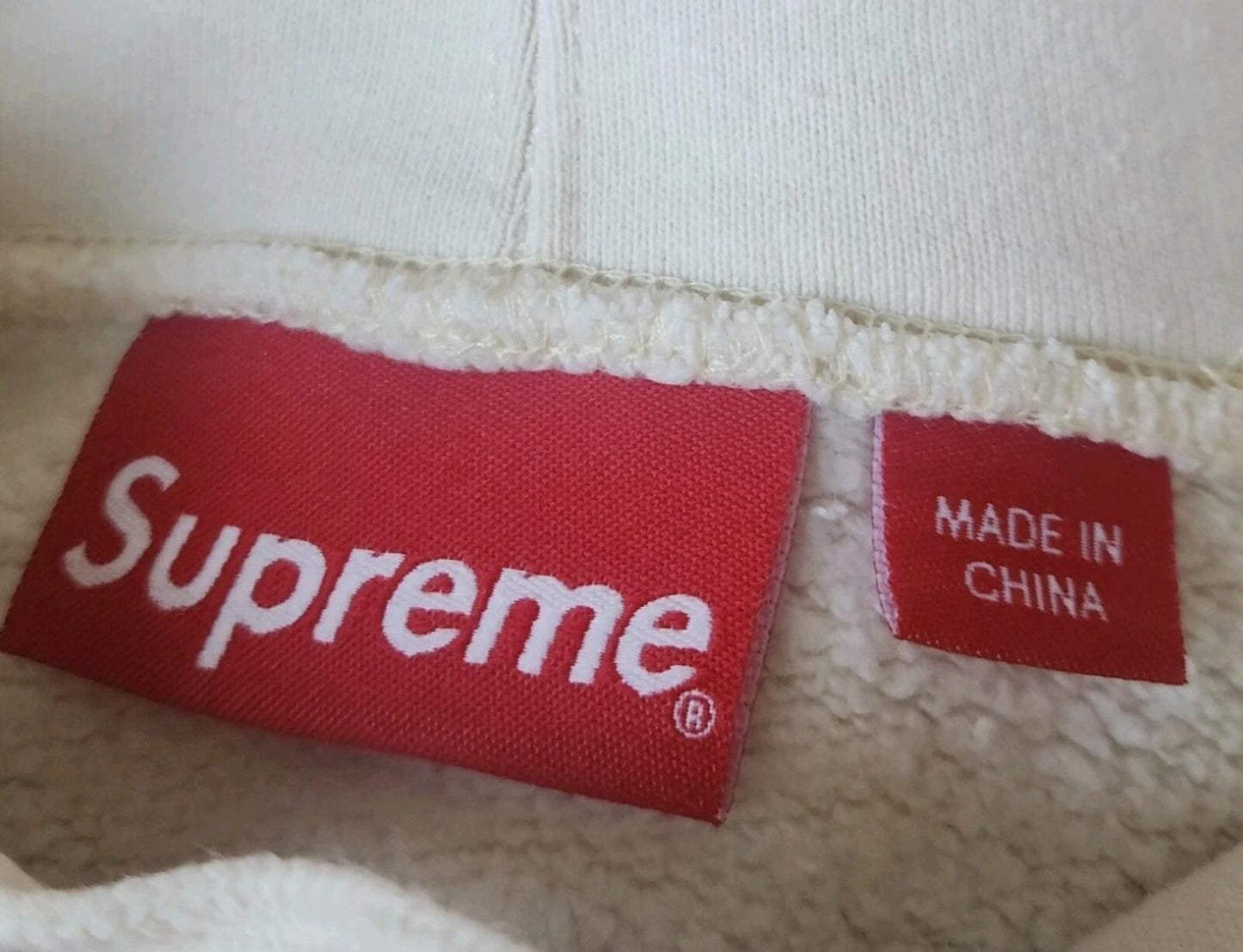 SS22 Supreme Beaded Hooded Sweatshirt Natural Size M