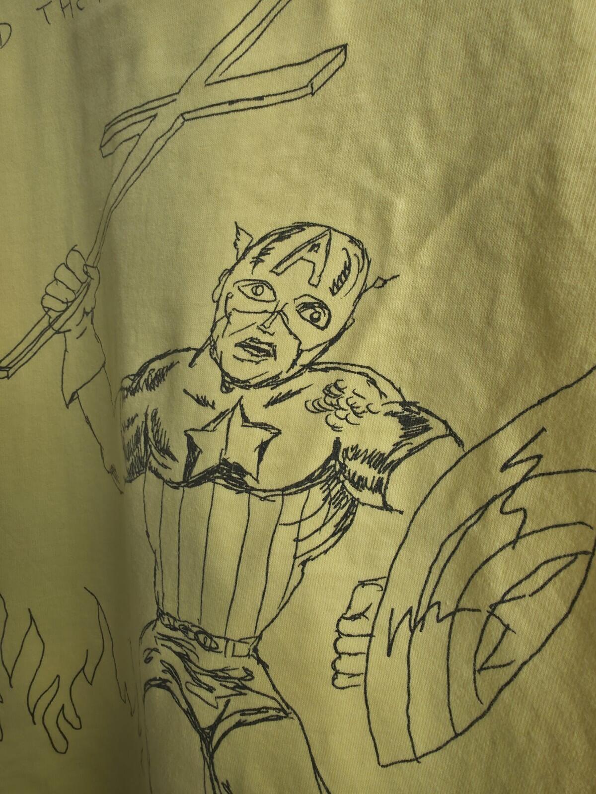 SS12 Supreme Daniel Johnston Captain Fight Tee Yellow Size M
