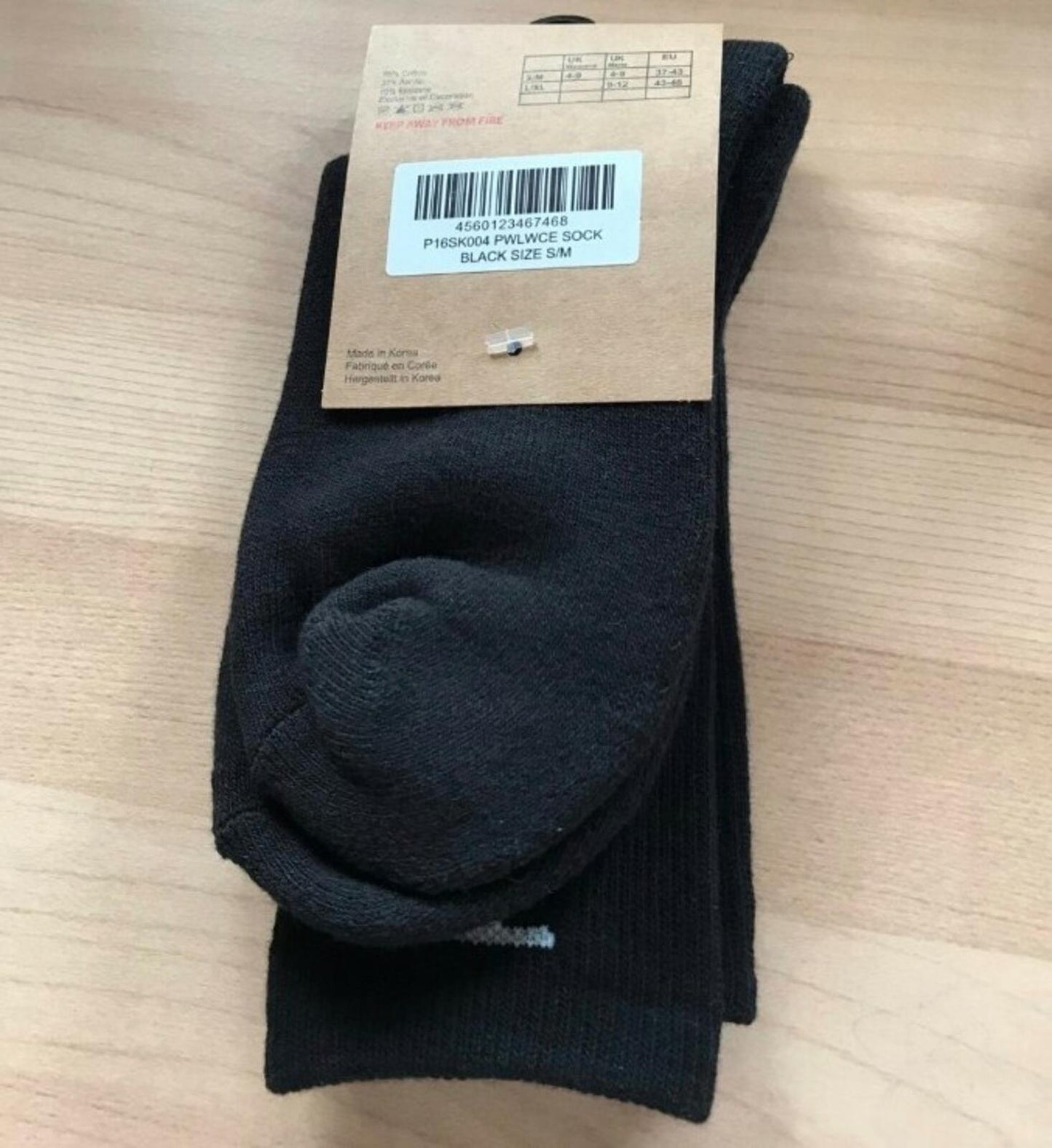 AW18 Palace Skateboards PWLWCE Socks Black Size S/M