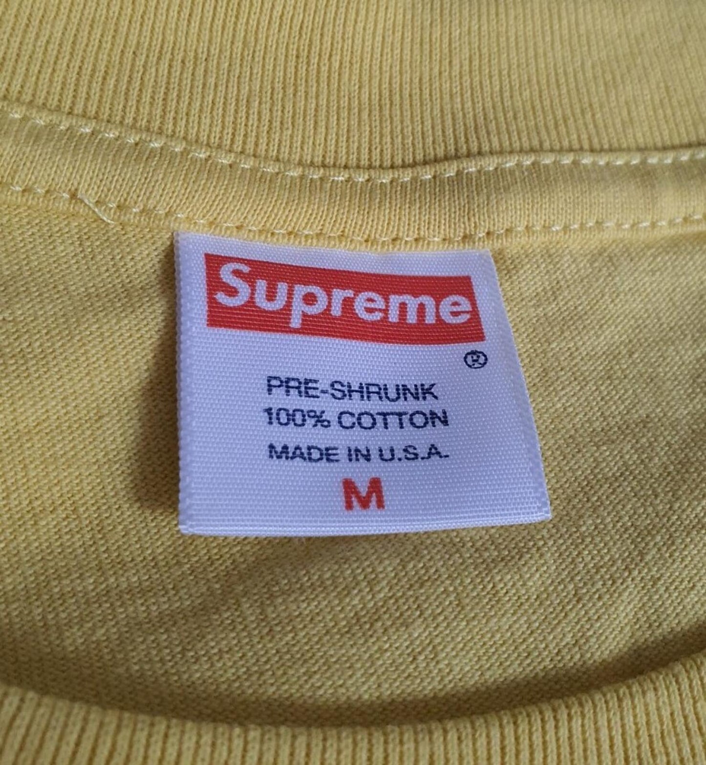 SS08 Supreme Don't Touch My S HIT Tee Amarillo Talla M