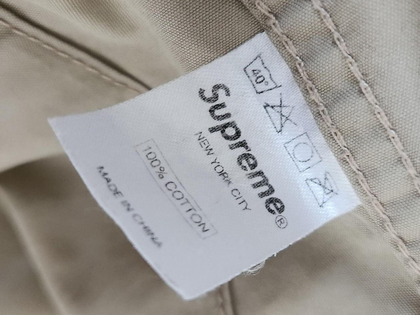 FW10 Supreme Jacket Beige Red Parka Size M Medium Rare 2010 Vintage Rain Coat