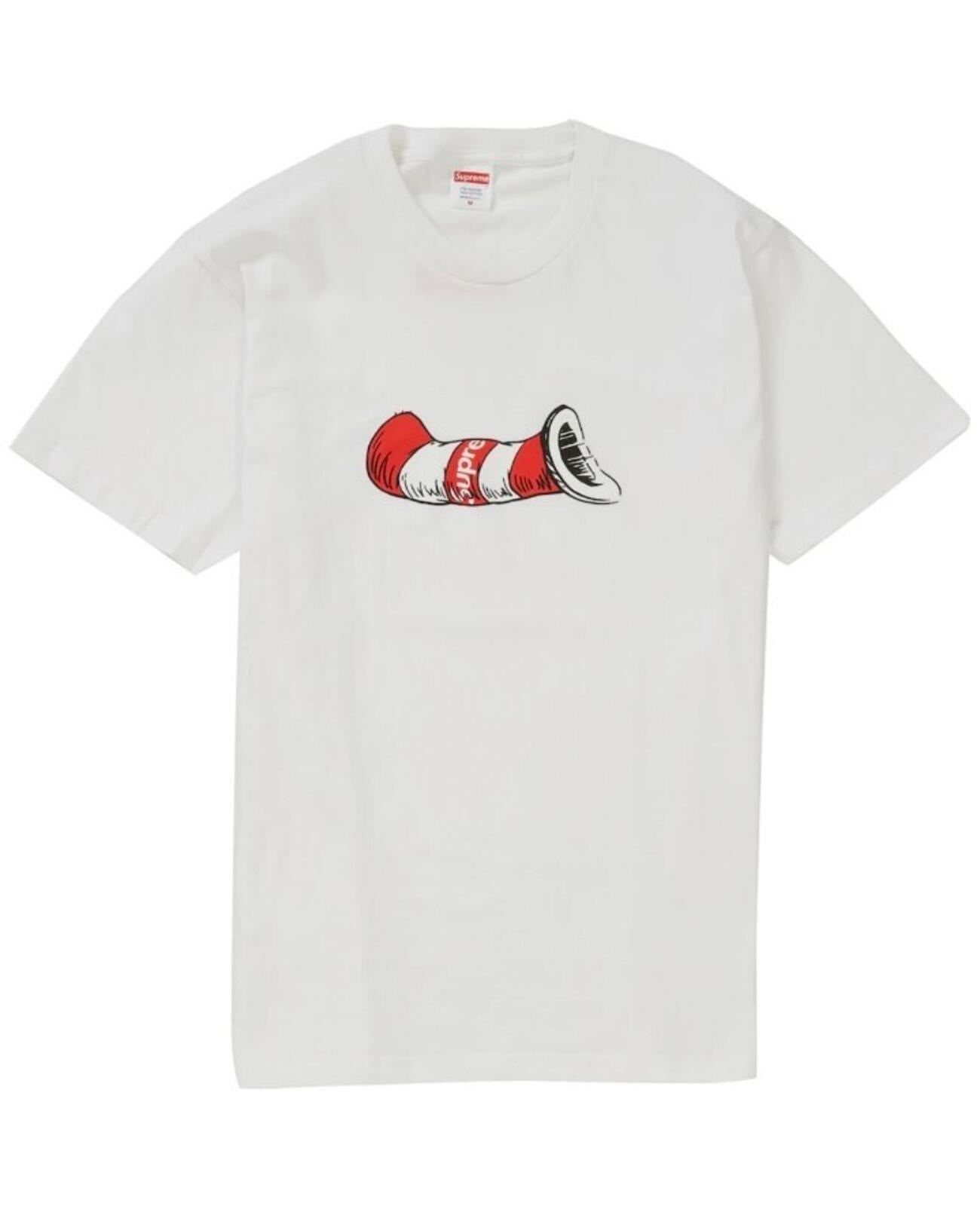 FW18 Supreme Cat In The Hat Tee White Size M