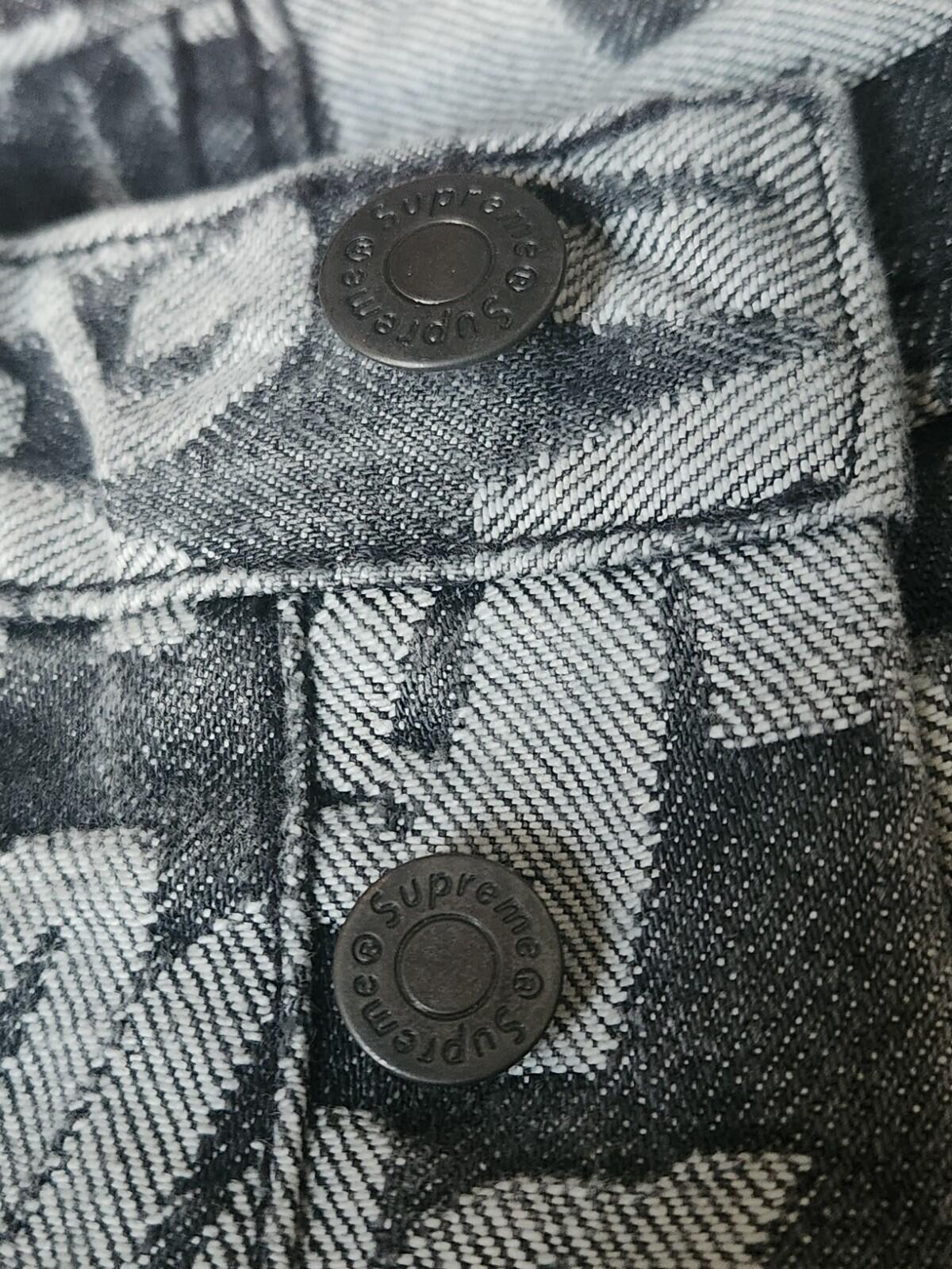 SS22 Supreme Fat Tip Jacquard Regular Jeans Black Size 32 W32 L31.5