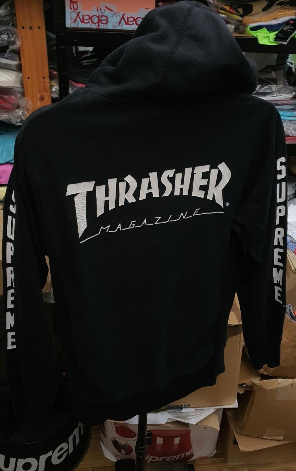 SS11 Supreme x Thrasher Hooded Sweatshirt Black Size M
