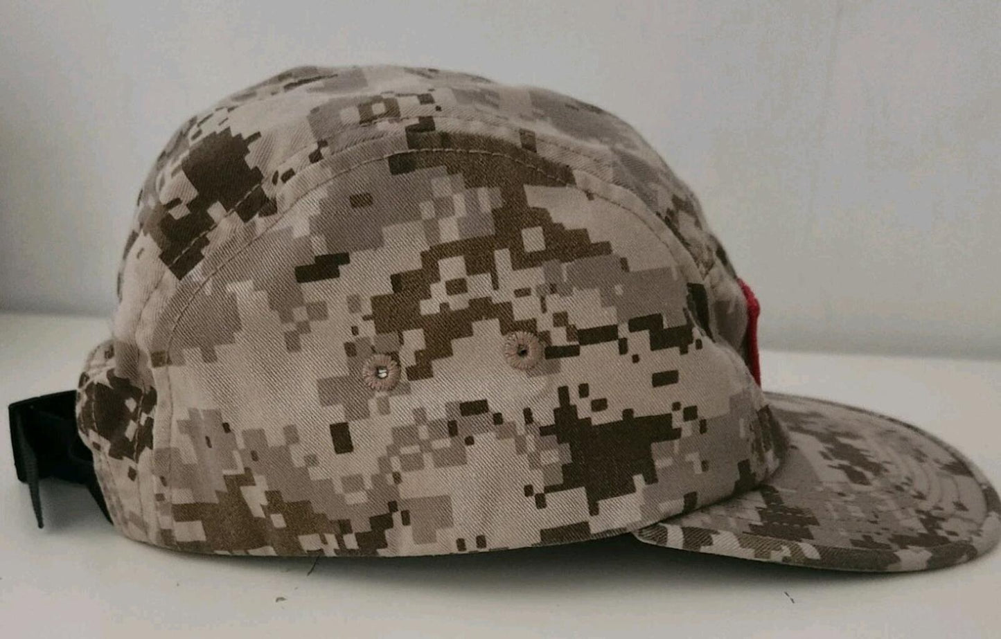HW17 Supreme NYCO Twill Camp Cap Tan Digi Camo