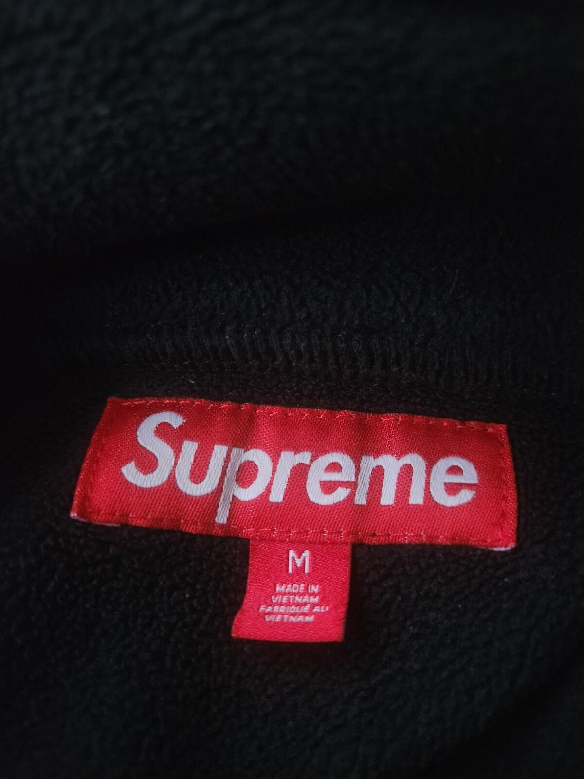 FW23 Supreme Polartec Zip jacket  size M medium black fleece top