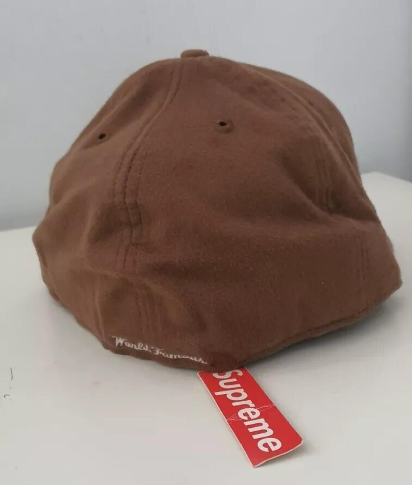 FW11 Supreme Loro Piana Box Logo New Era Hat Wool Brown Size 7 1/2