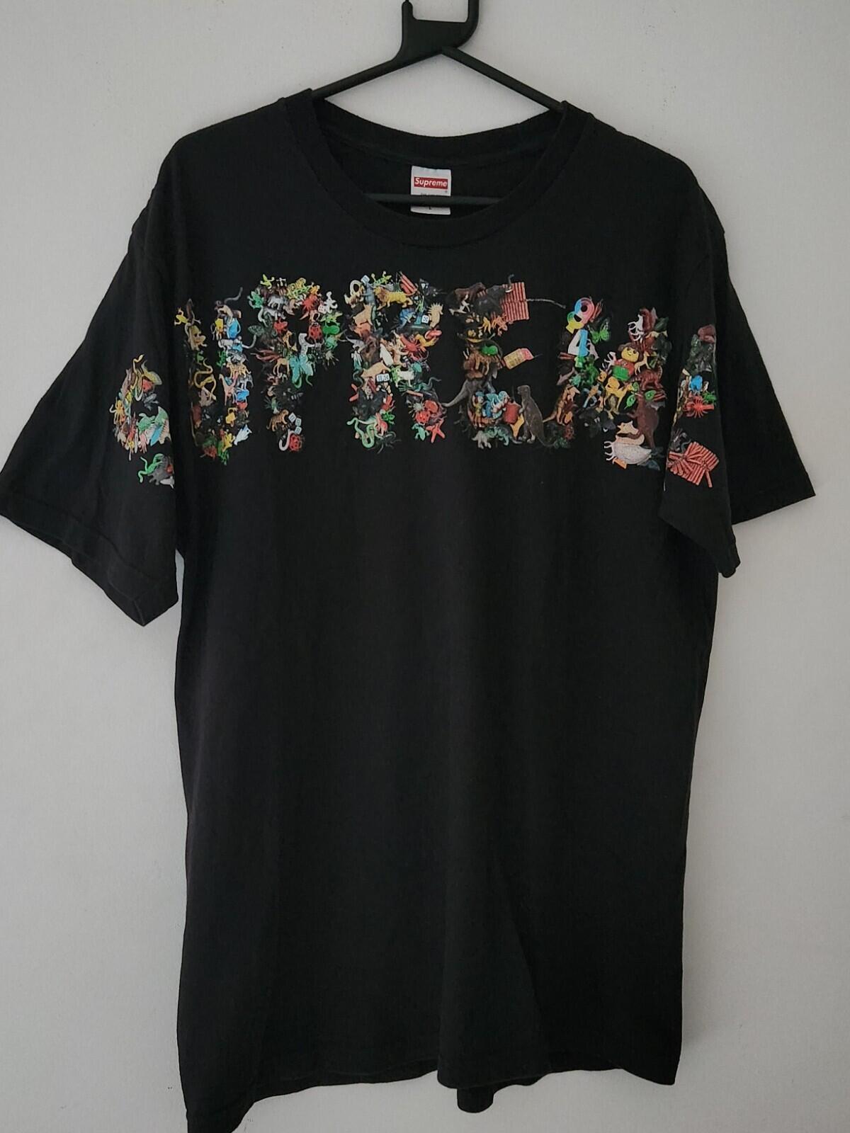 SS21 Supreme Toy Pile Tee size L Large Black T-shirt big logo
