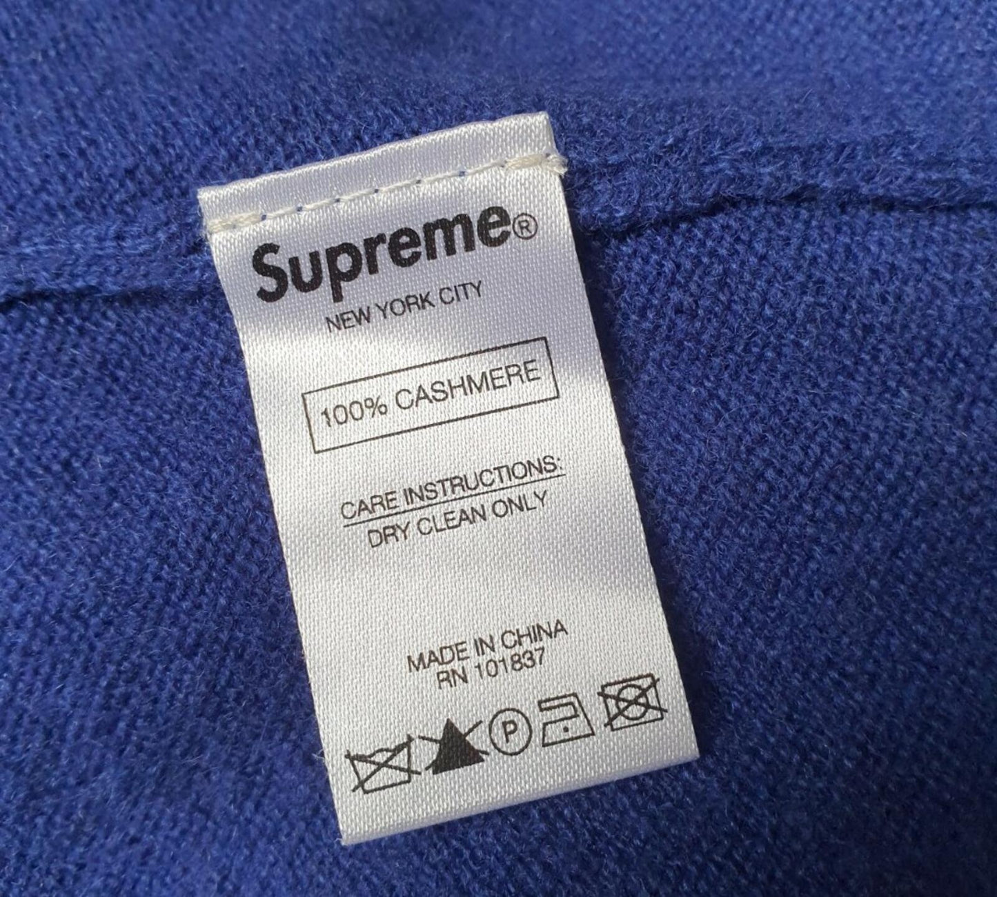 FW18 Supreme Cashmere RRP £228 dark royal Sweater size L large
