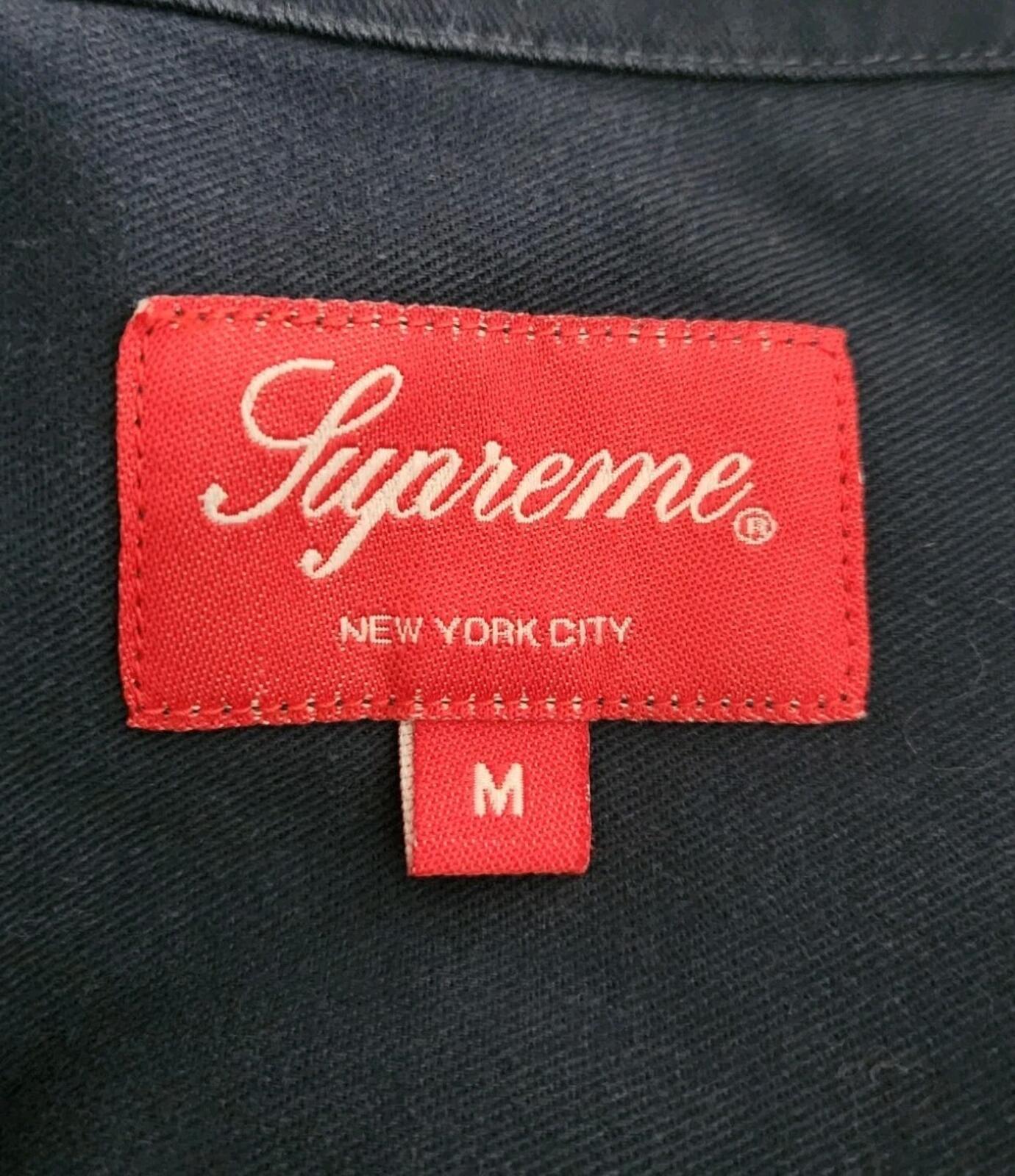 SS16 Supreme Kill Work Shirt Size M Medium Navy Long Sleeve Button Up