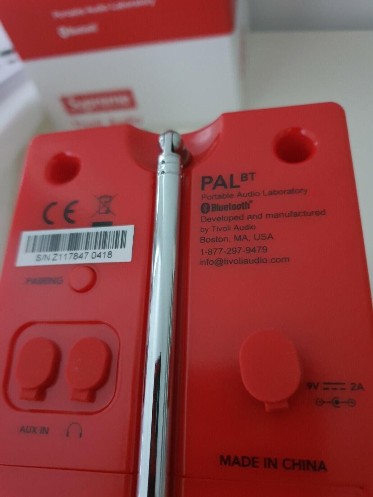 SS18 Supreme x Tivoli audio PAT Bluetooth radio portable red speaker RRP £288