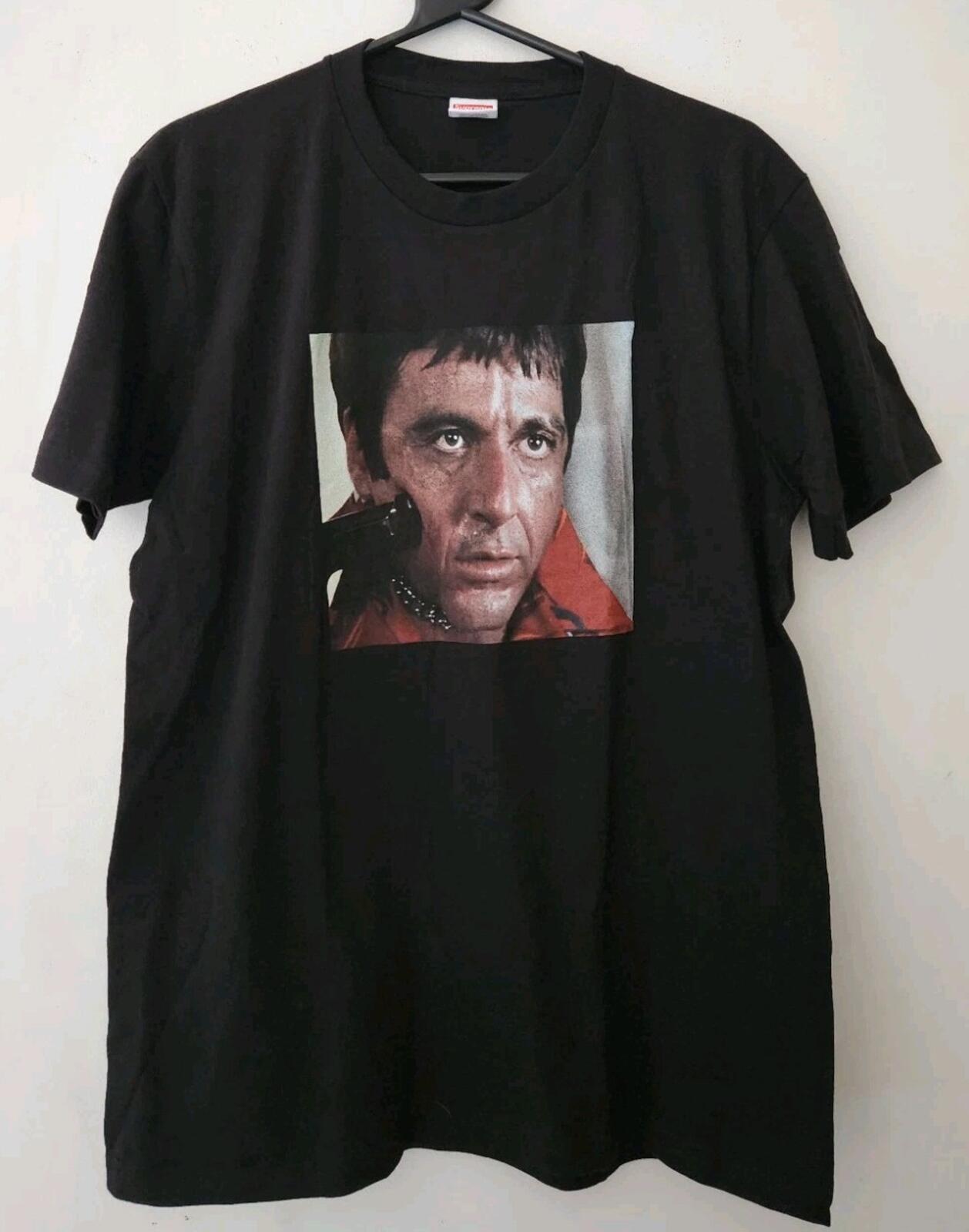 FW17 Supreme x Scarface Shower tee black T-shirt size M medium Tony Montana