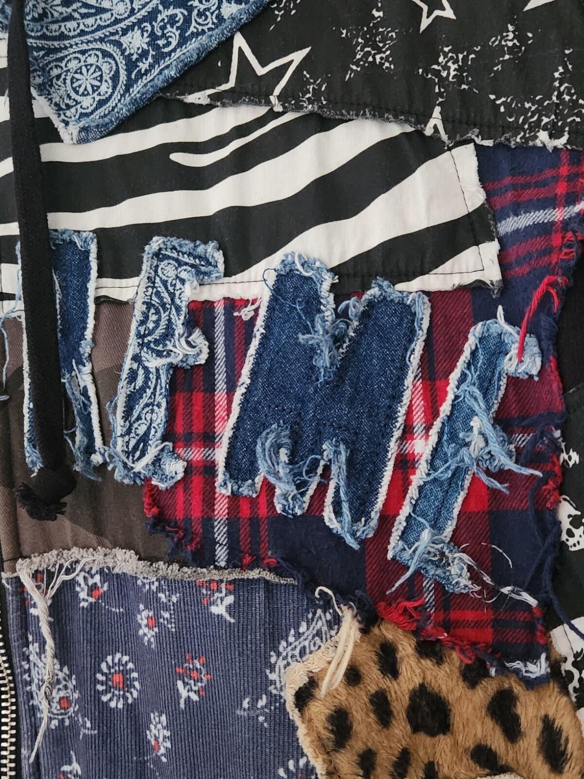 FW22 Supreme Patchwork Zip Up hooded sweatshirt size M