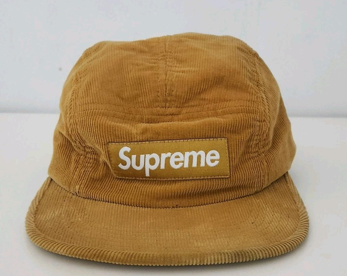 FW13 Supreme Croc Strap Camp Cap Mustard Corduroy
