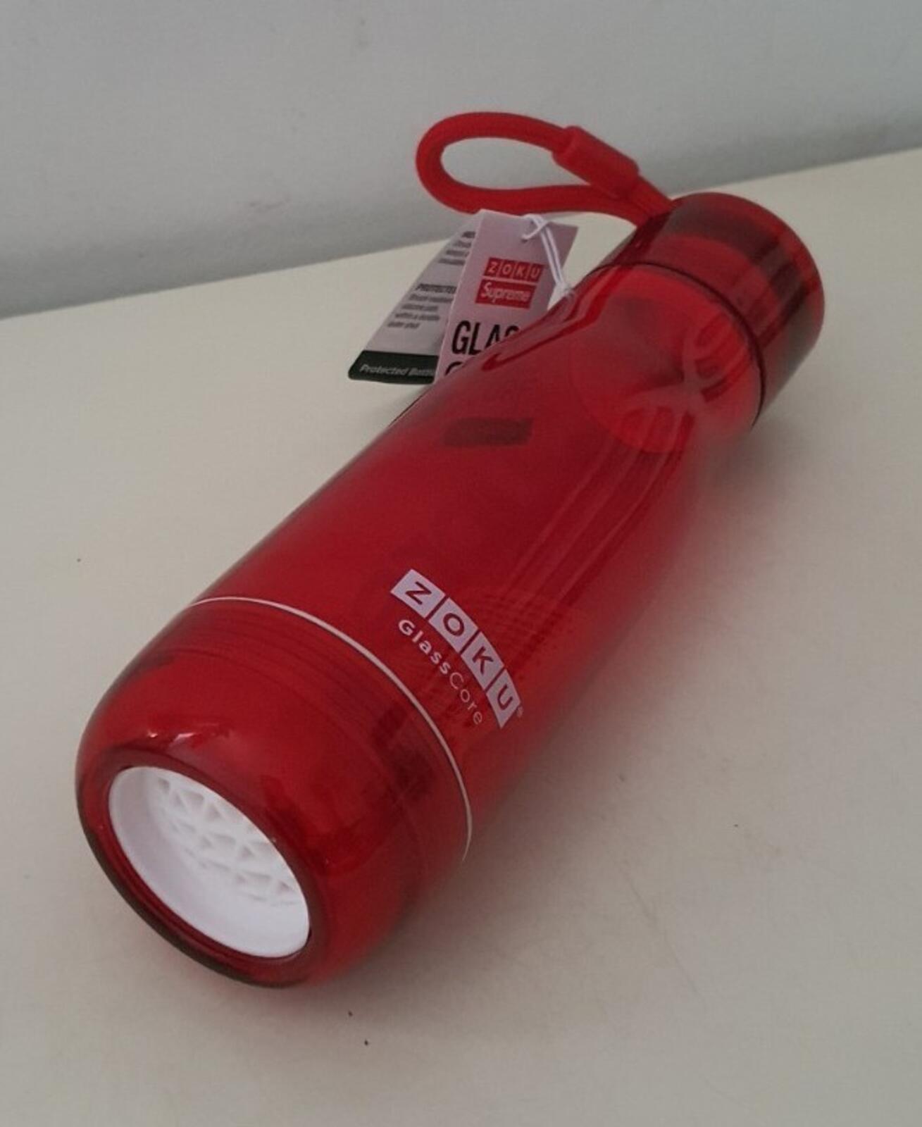 SS21 Supreme Zoku Glass core 16 Oz bottle BPA free red water bottle 475ml New