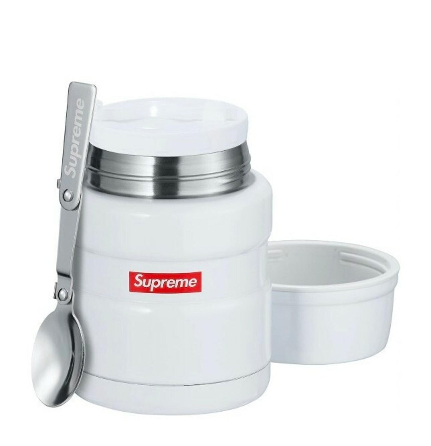 FW18 Supreme Thermos Stainless King Food Jar and Spoon white box logo