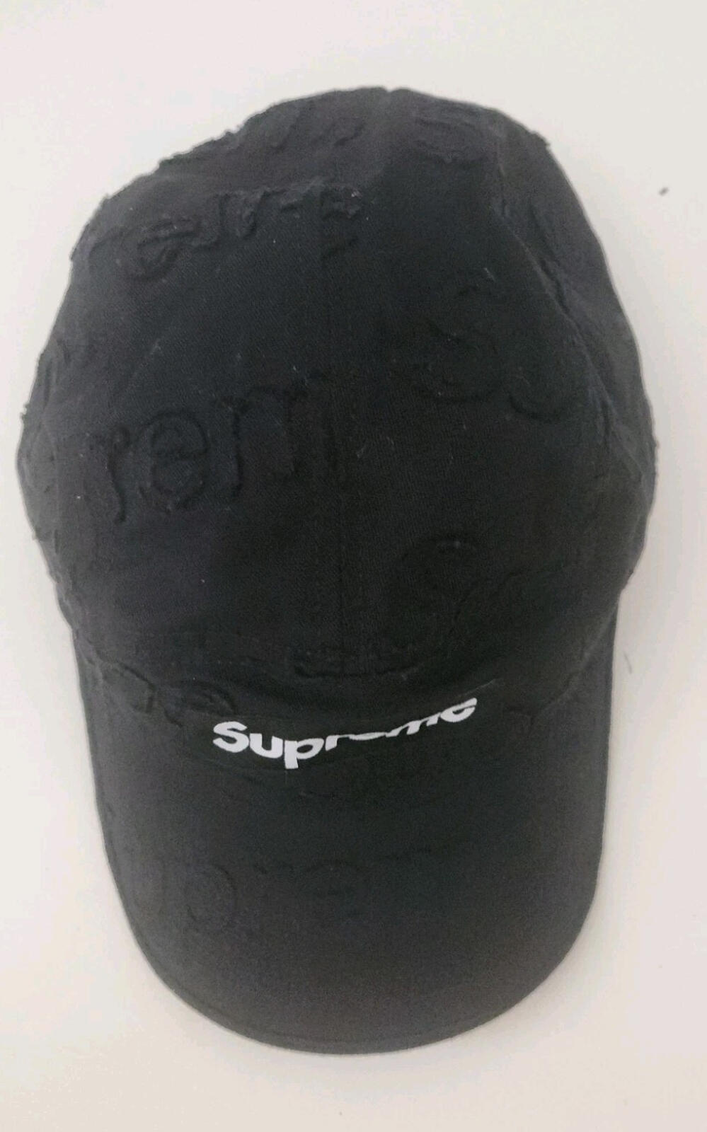 SS23 Supreme Lasered Twill camp cap black hat