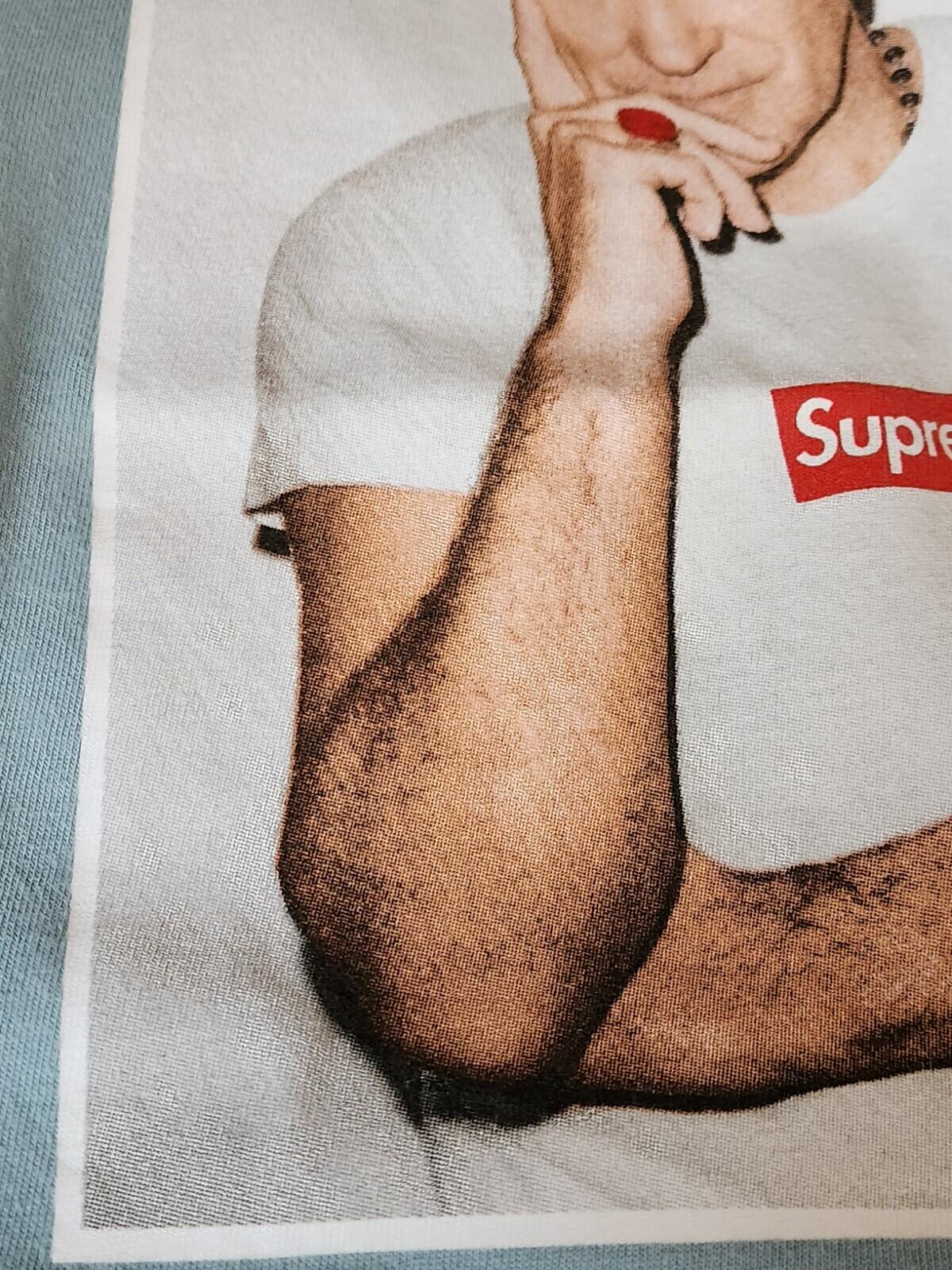 SS16 Supreme x Morrissey Photo Tee Slate Blue T-shirt size M medium