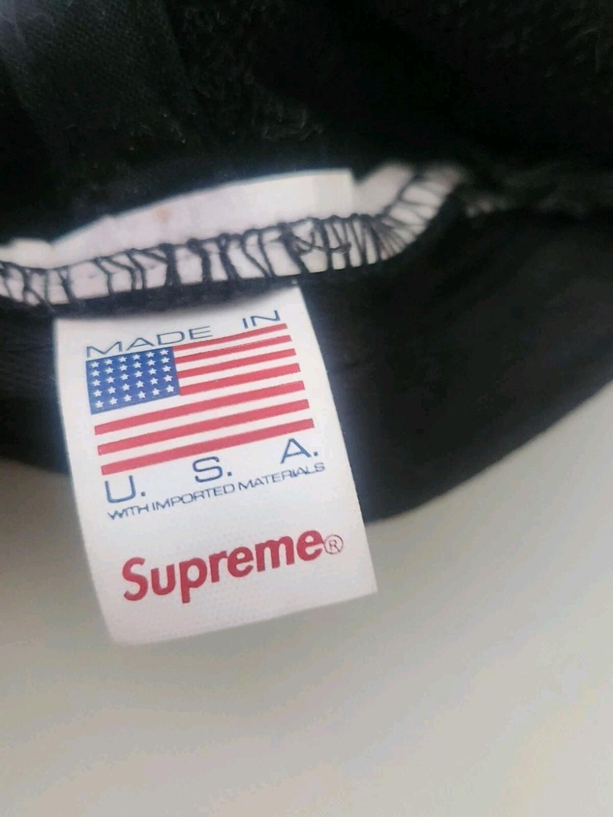 SS23 Supreme Classic Logo 6-panel Black Hat Cap