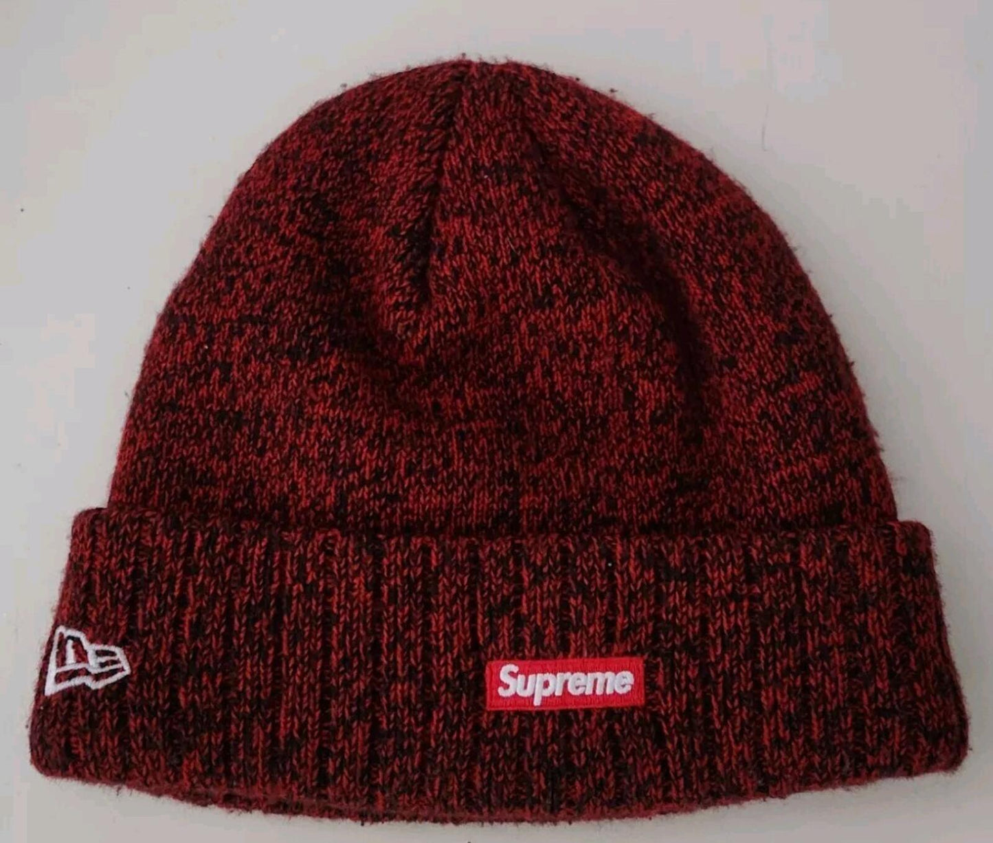 FW18 Supreme New Era Arc logo beanie Red small box logo Hat
