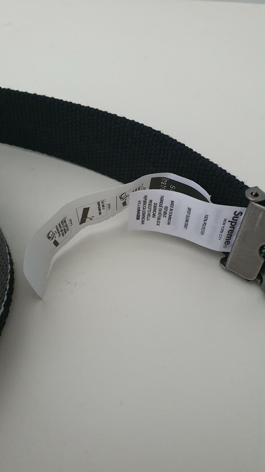 SS22 Supreme ® / Dickies ® Stripe Webbing Belt black New