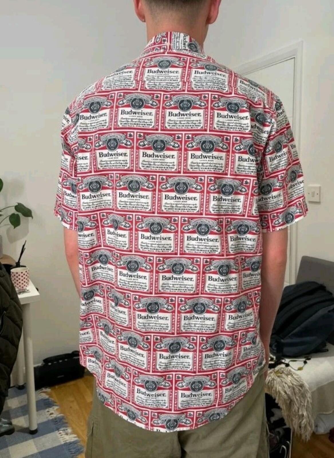SS09 Supreme x Budweiser Shirt L Large vintage 2009 very rare beer design