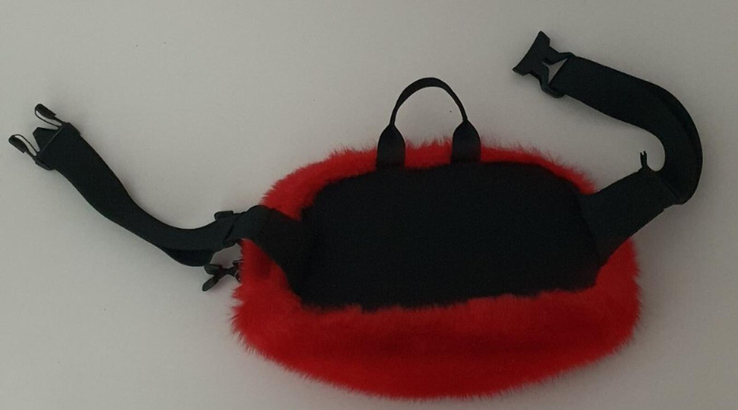 FW20 Supreme x THE NORTH FACE Faux Fur red waist / belt bag