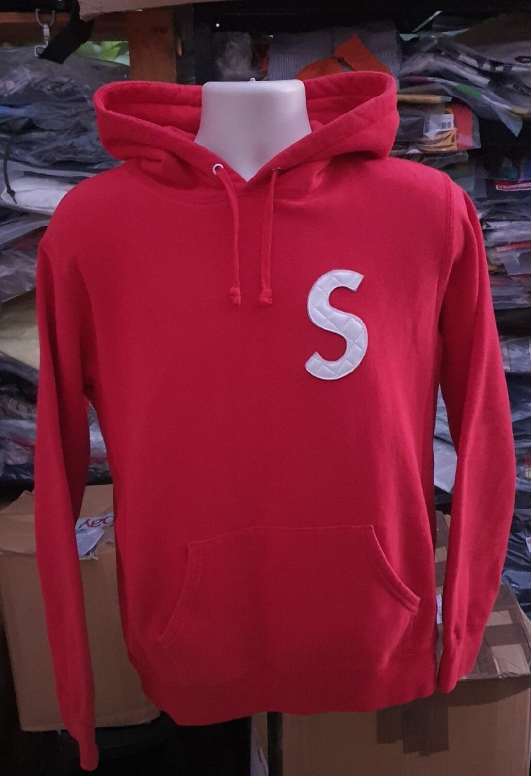 SS20 Supreme S Logo Hooded Sweatshirt Red Size M