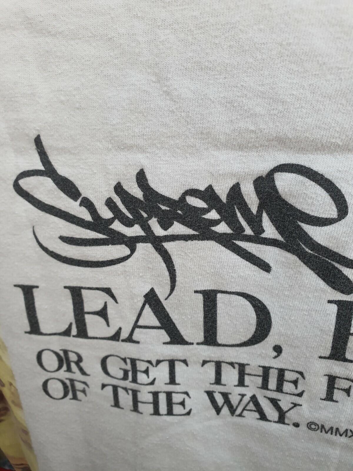 SS12 Supreme Lead or Follow weißes T-Shirt Größe L