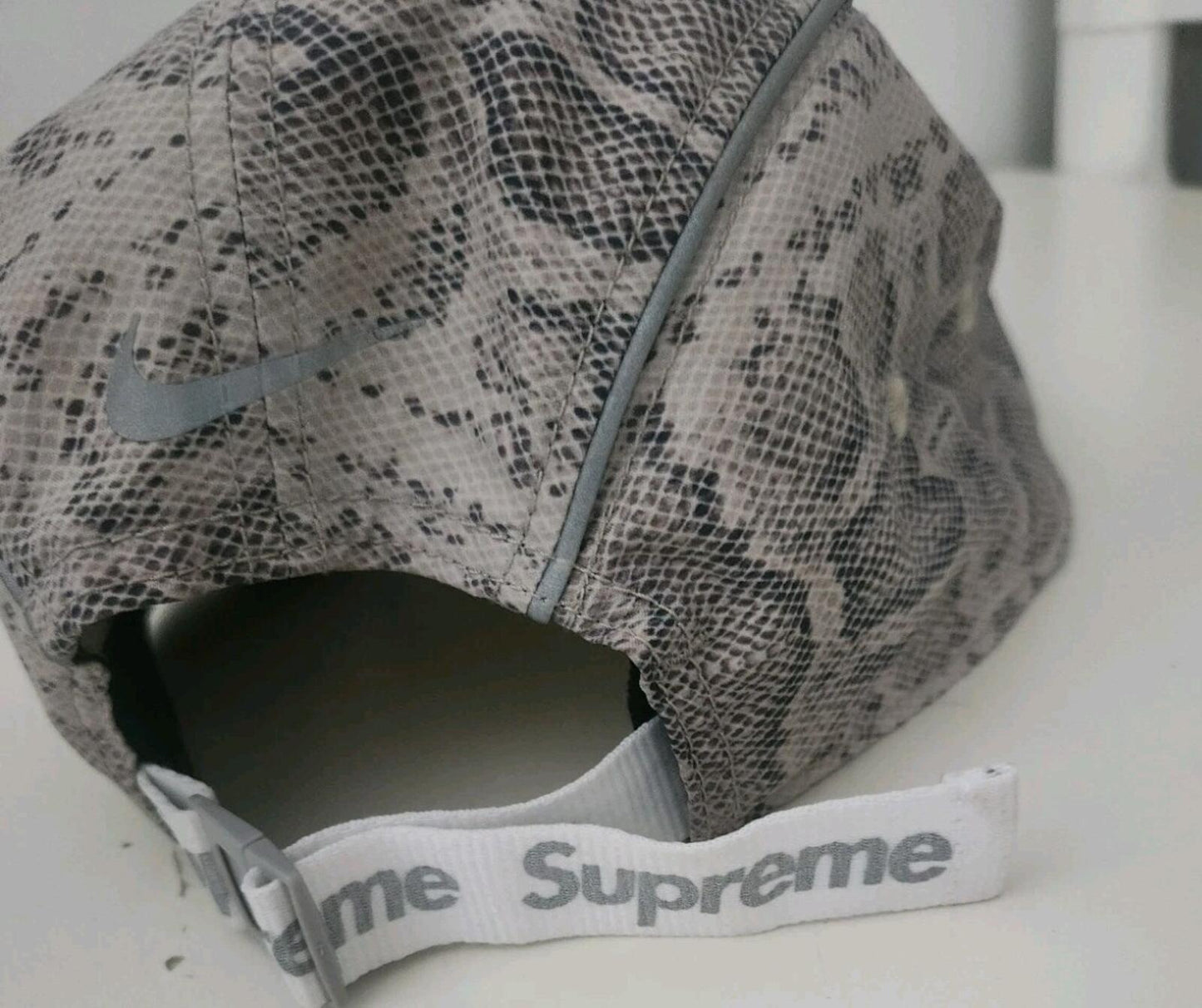 SS16 Supreme x Nike Air Max running hat snakeskin cap 3M reflective