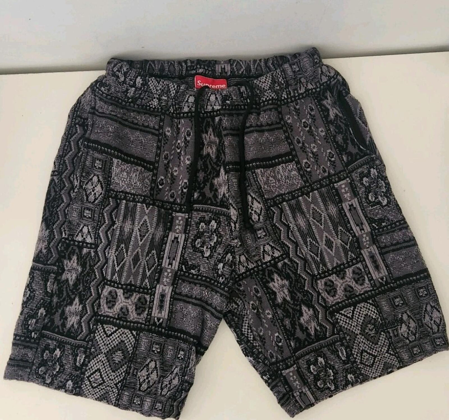 SS20 Supreme Patchwork Knit Short Black Size M