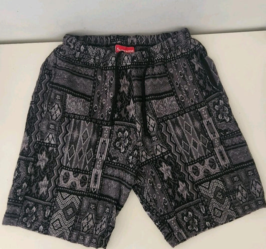 SS20 Supreme Patchwork Knit Short Black Size M