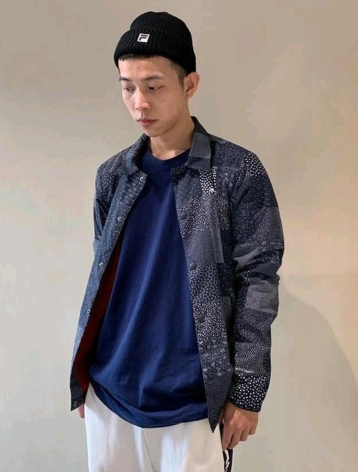 THE NORTH FACE Patchwork Coach Jacket Windwall Light Summer Navy S Small TNF