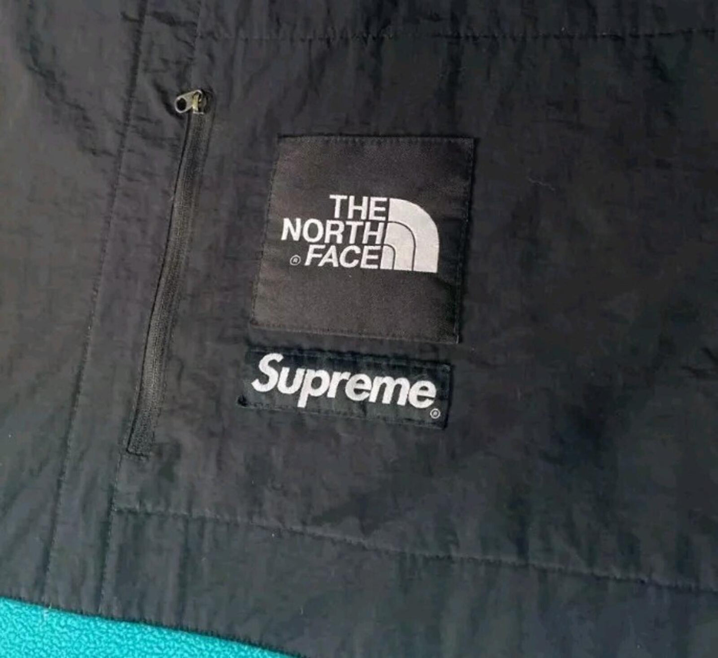 SS19 Supreme x The North Face Arc Logo Denali Fleece Blanket Teal TNF