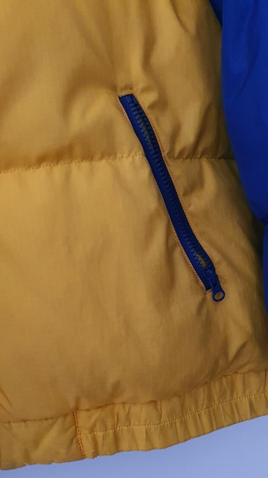 FW14 Supreme reversible Puffy Jacket yellow blue XL duck down puffer Vintage