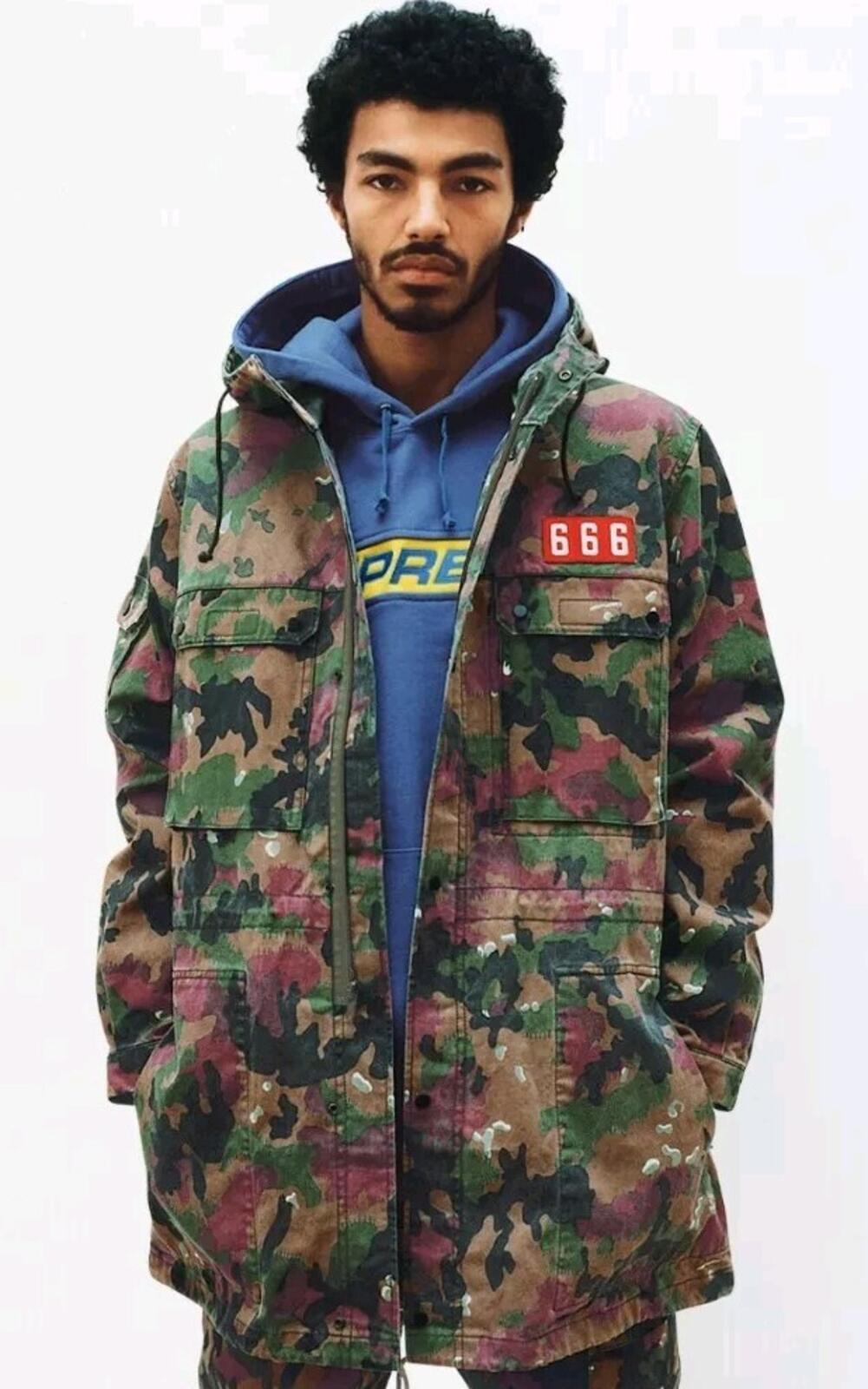 SS17 Supreme Field Parka Größe M Medium Jacke Mantel Swiss Camo Camouflage 666
