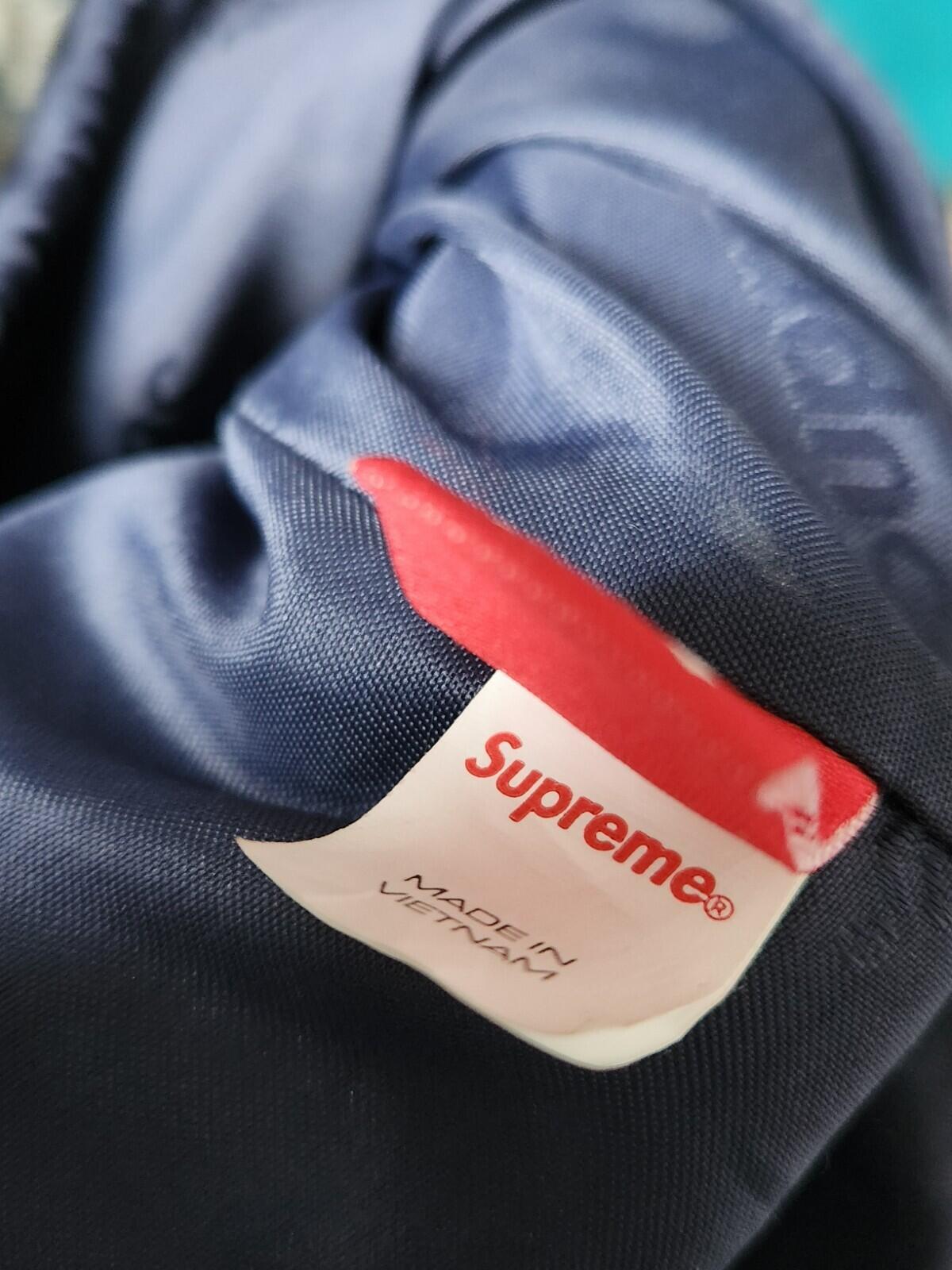 SS22 Supreme Fat Tip Jacquard Denim Backpack bag Blue