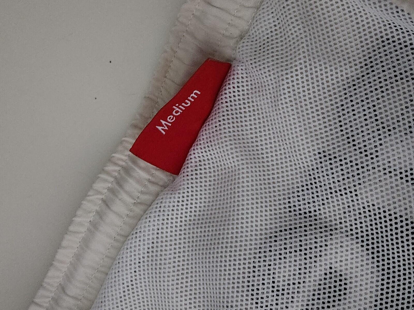 SS17 Supreme Split Logo Water Short Nylon Shorts Größe L Groß Blau Weiß