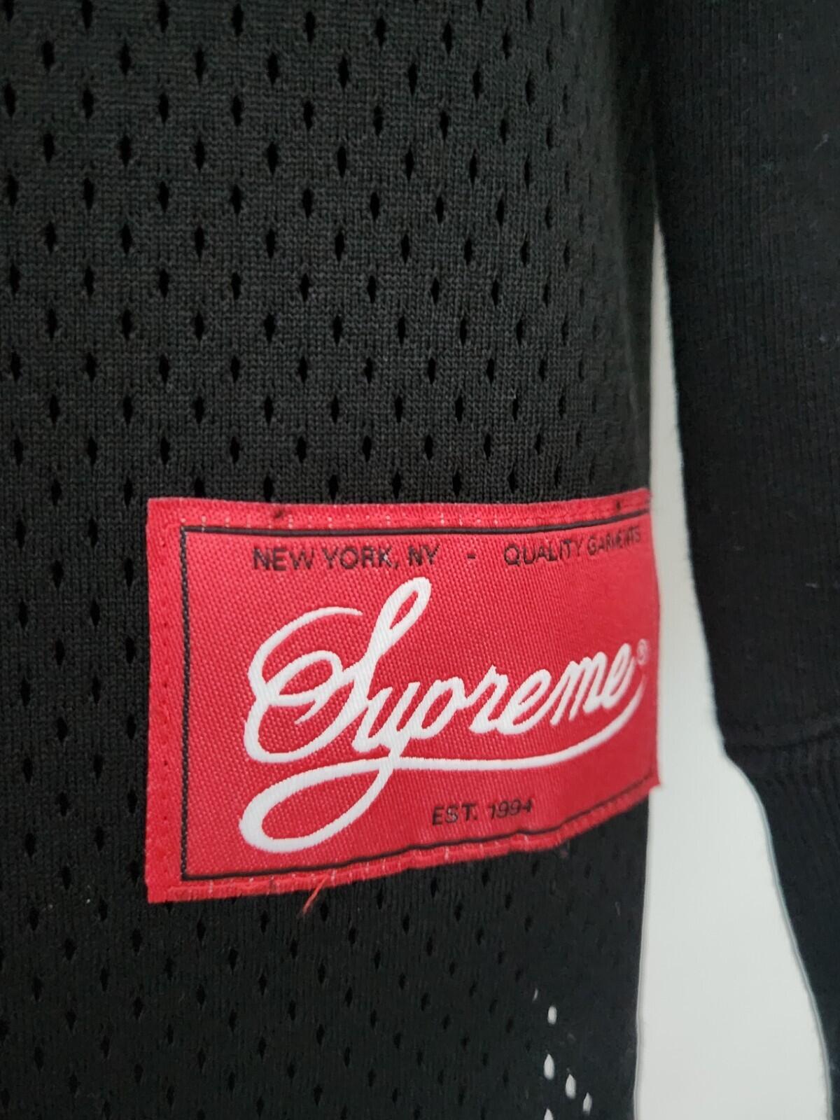 SS21 Supreme Basketball Jersey hooded sweatshirt Black Red hoodie S Small