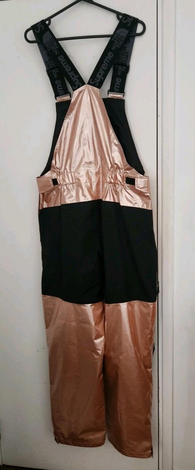 SS18 Supreme The North Face Metallic Mountain Bib Pants Salopettes Snow Pant TNF