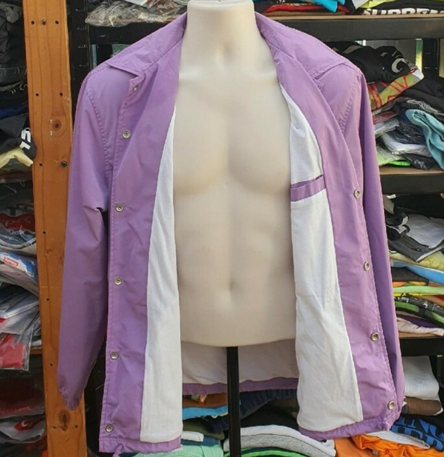 SS18 Supreme Gonz Logo coaches jacket size S small Violet water resistant