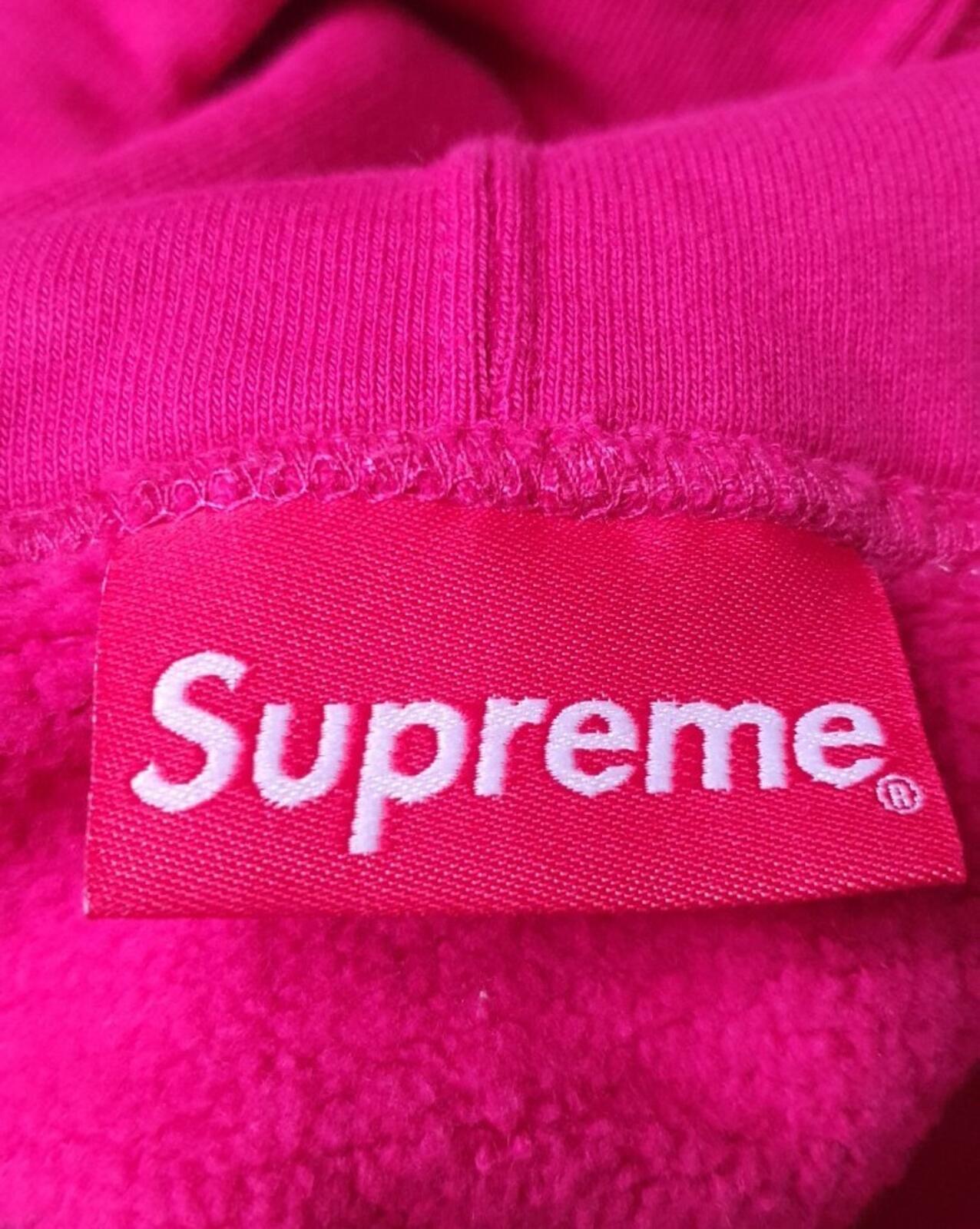 SS20 Supreme Metallic Rib hooded sweatshirt Fuschia hoodie L Large Pink Pullover